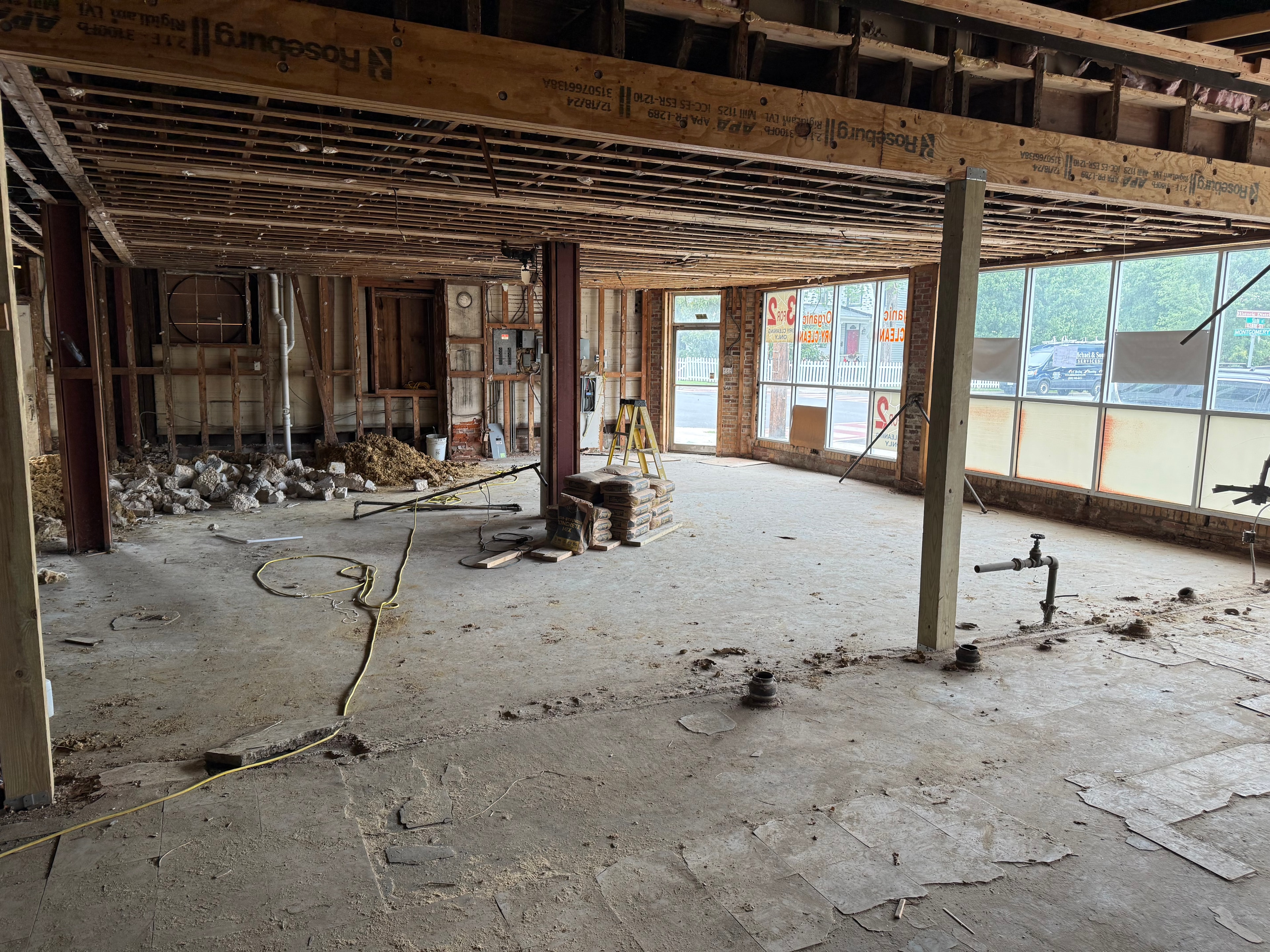The community room taking shape